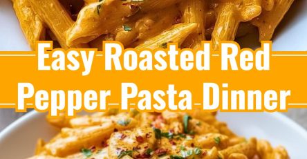 Roasted Red Pepper Pasta Healthy Easy Quick Meals