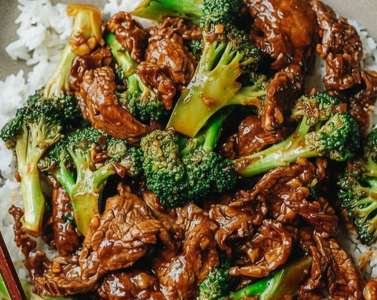 Tender Beef And Broccoli With The Best Sauce Better Than Takeout serving
