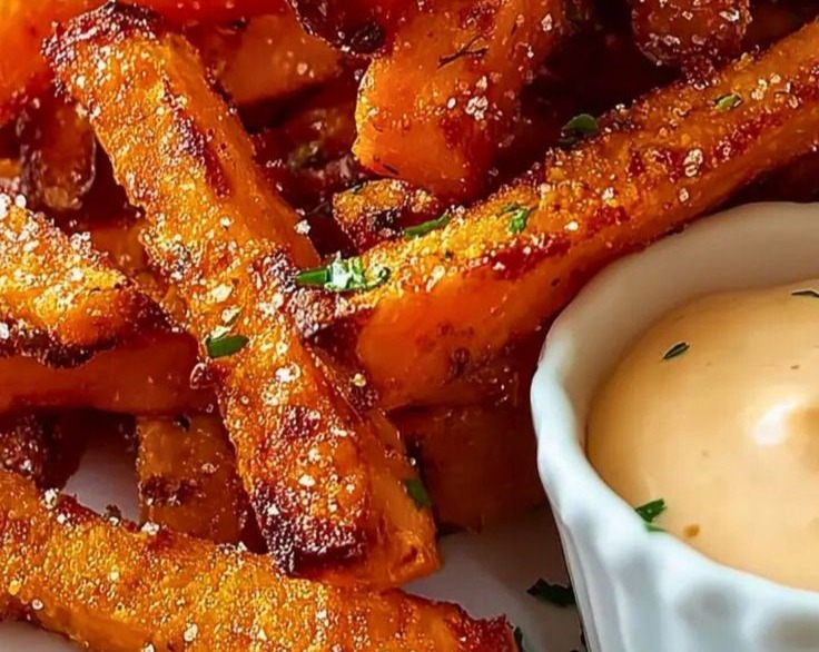 Easy Crispy Sweet Potato Fries Oven Baked Veggie Recipe overview