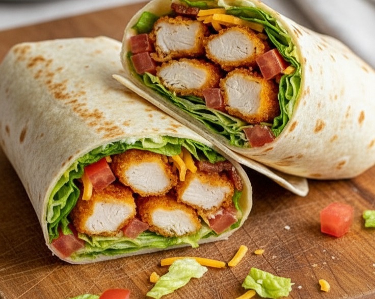 Easy Go-To Crispy Chicken Wraps for Family Dinner Nights serving