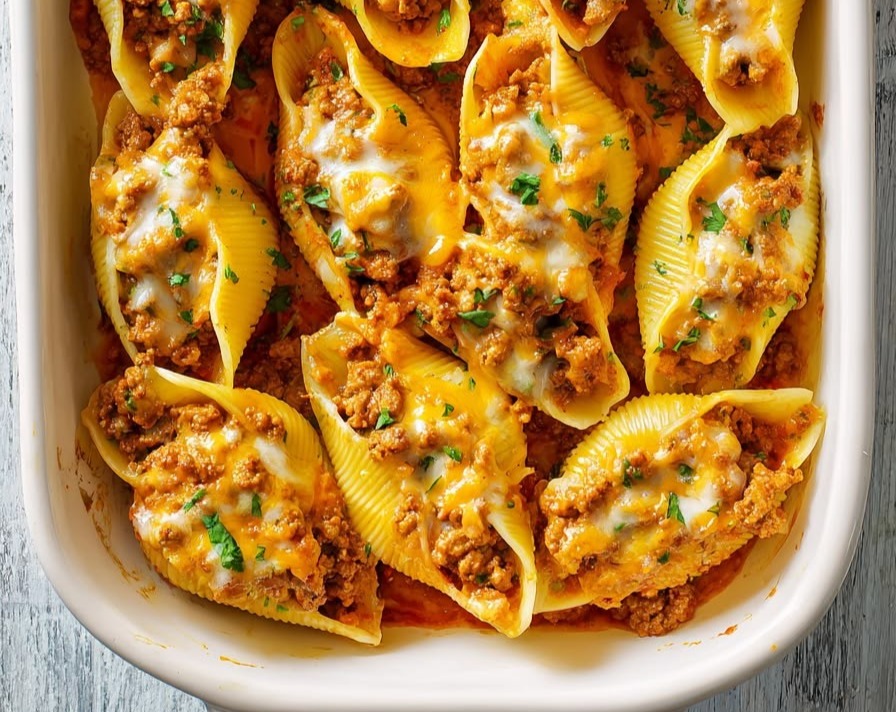 easy BEST Taco Pasta Beef Pasta Healthy serving